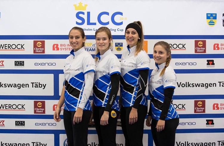 Von links nach rechts: Anna Gut (Lead), Marina Loertscher (Second), Elena Matthis (Third), Selina Witschonke (Skip). (Foto zvg)